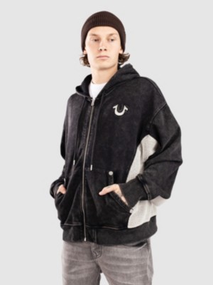 True Religion Mesh Inset Rust Cinched Zip Hoodie - buy now | ID-769806
